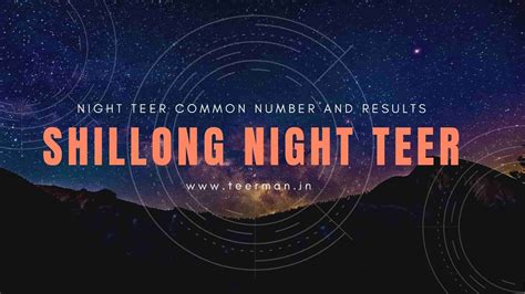 Night Teer Results – Shillong .